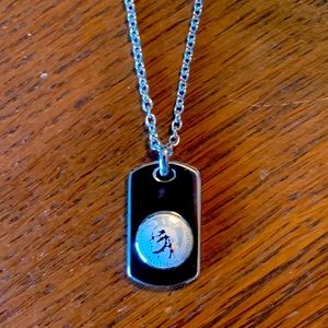 Rare & Unique Limited Edition Diesel “Only The Brave” Pendant Necklace (NWT)